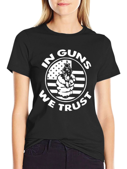 In Guns We Trust Graphic Tee - Black