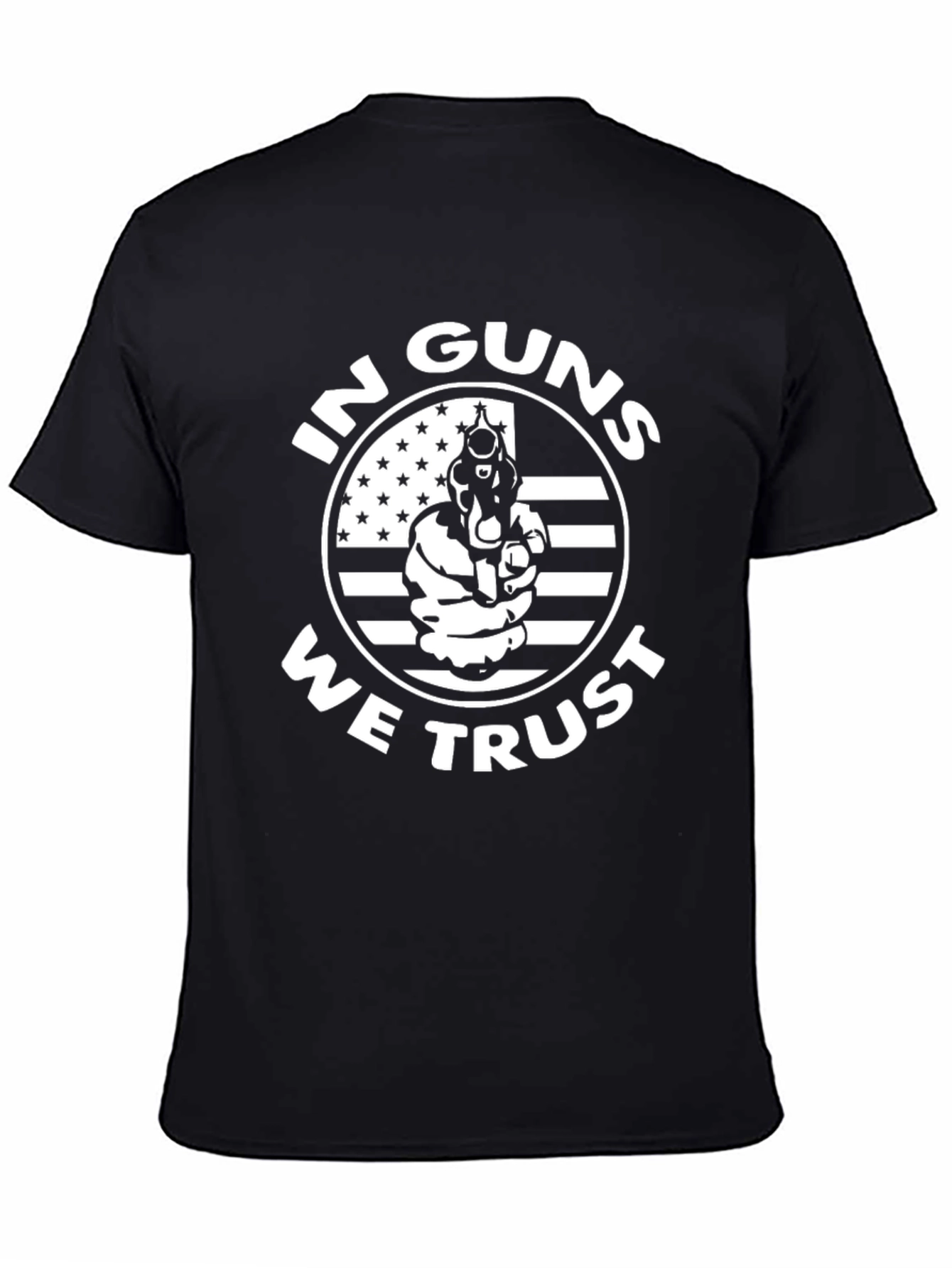 In Guns We Trust Graphic Tee - Black