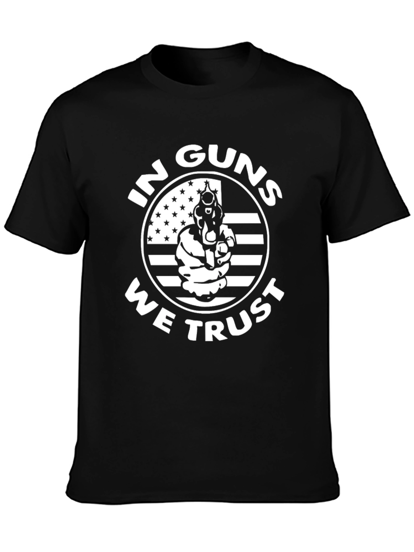 In Guns We Trust Graphic Tee - Black