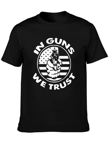 In Guns We Trust Graphic Tee - Black