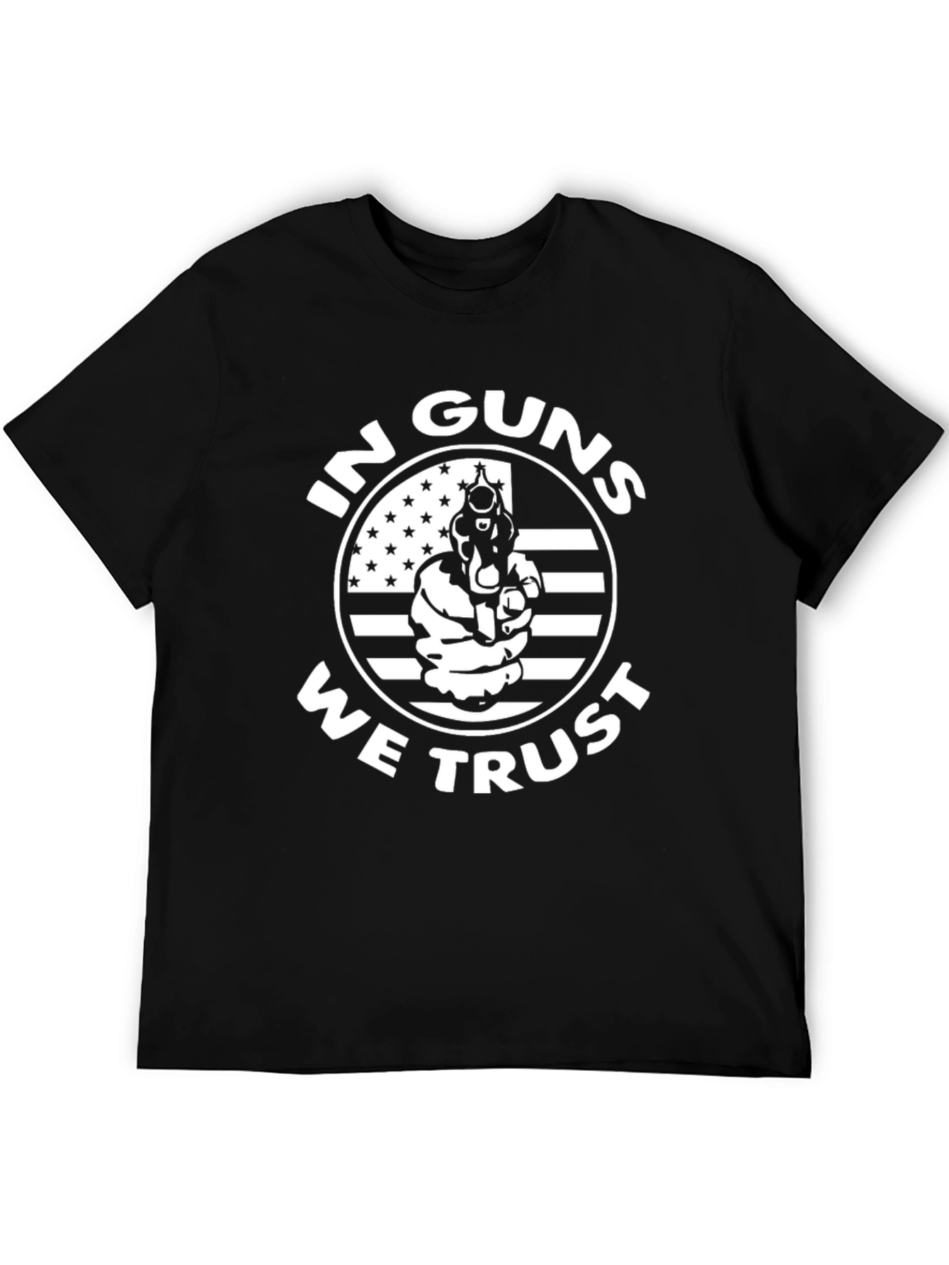 In Guns We Trust Graphic Tee - Black