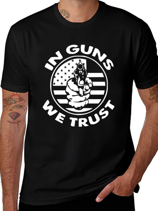In Guns We Trust Graphic Tee - Black