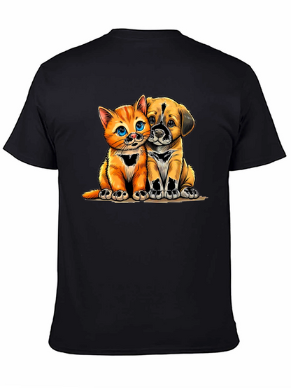 Cute Kitten and Puppy Graphic Tee - Unisex