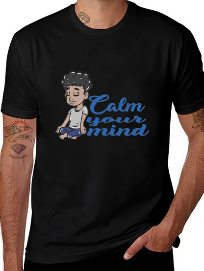 Calm Your Mind Graphic Tee - Black