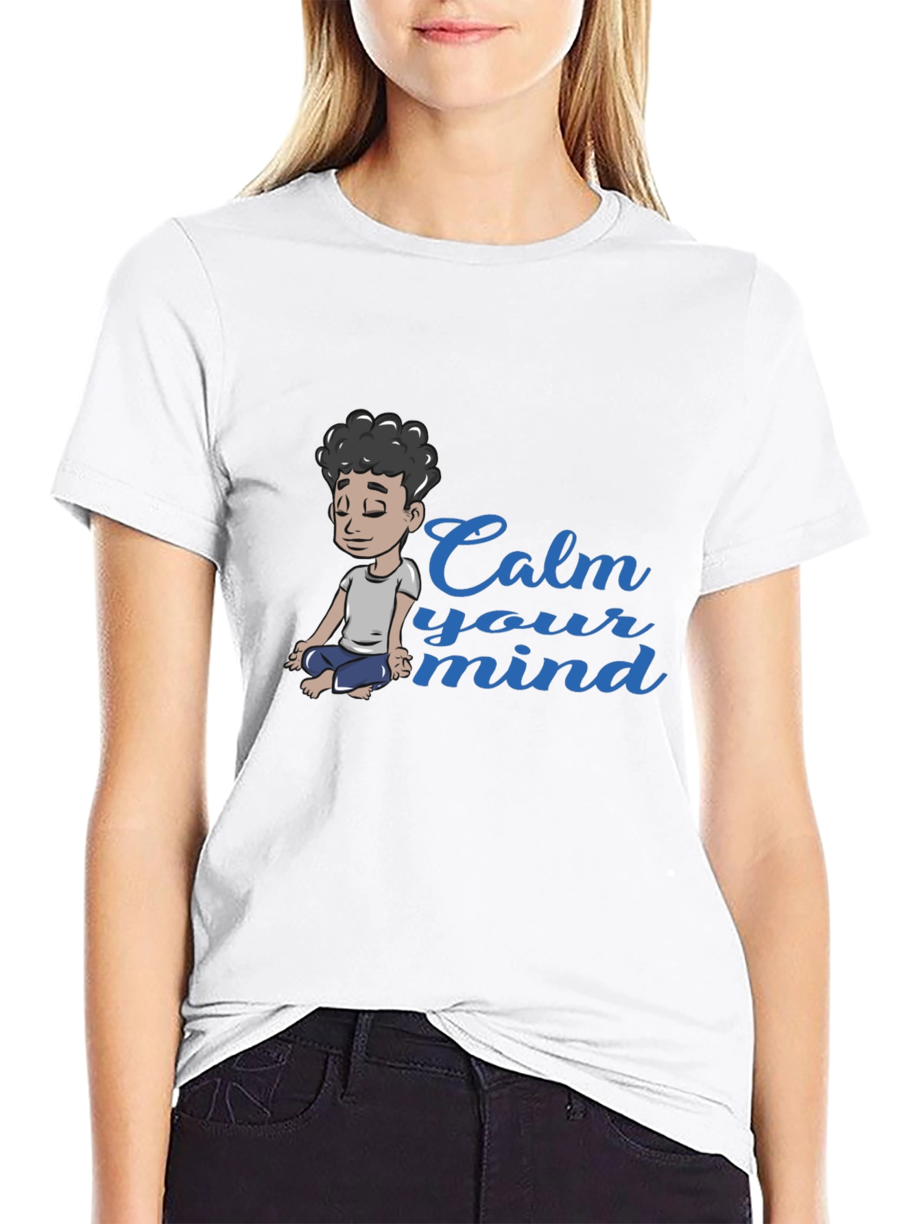 Calm Your Mind Graphic Tee - Black