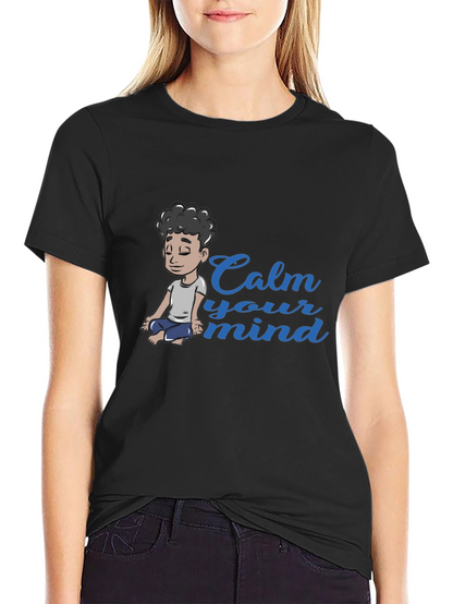 Calm Your Mind Graphic Tee - Black