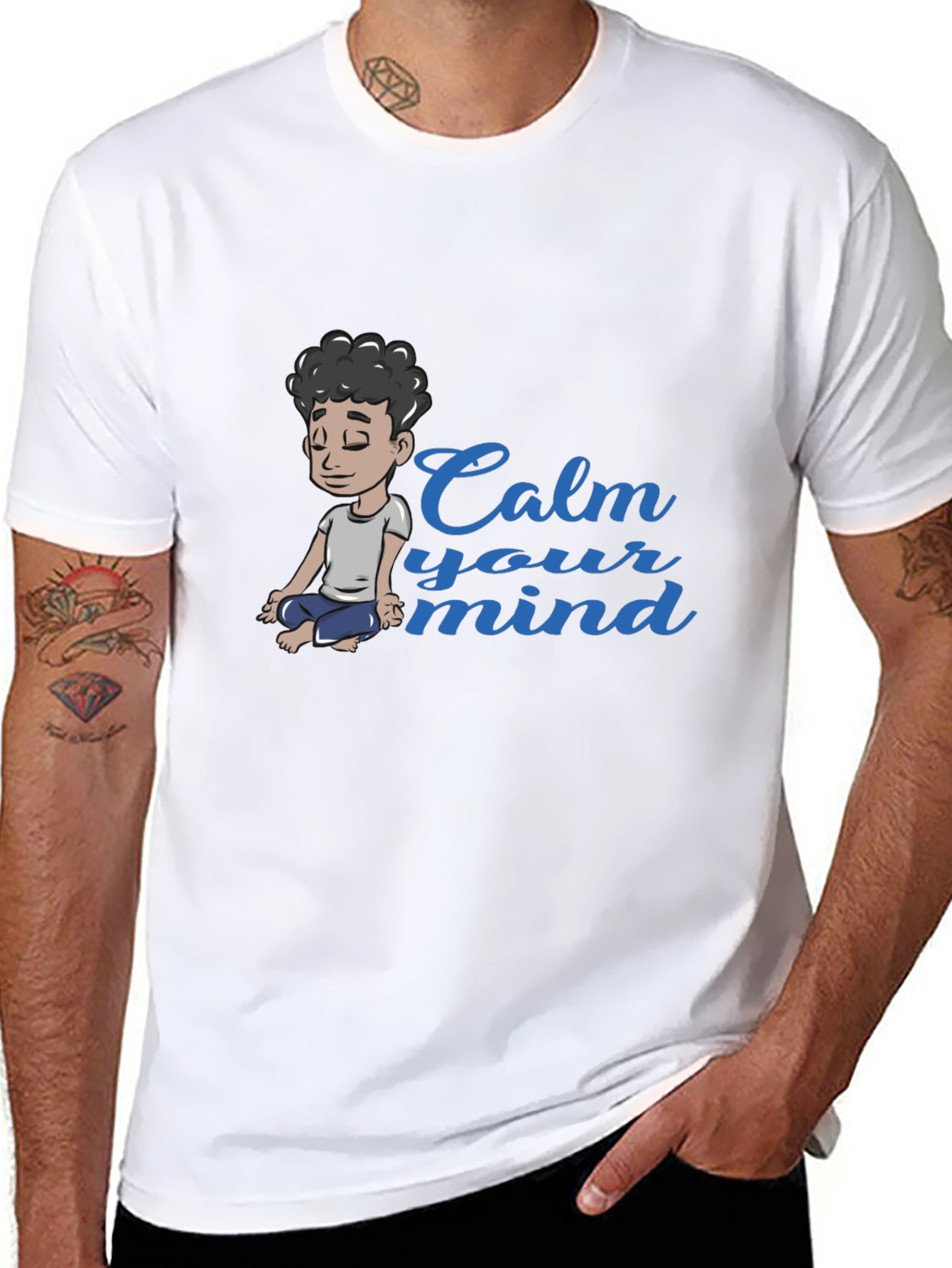 Calm Your Mind Graphic Tee - Black