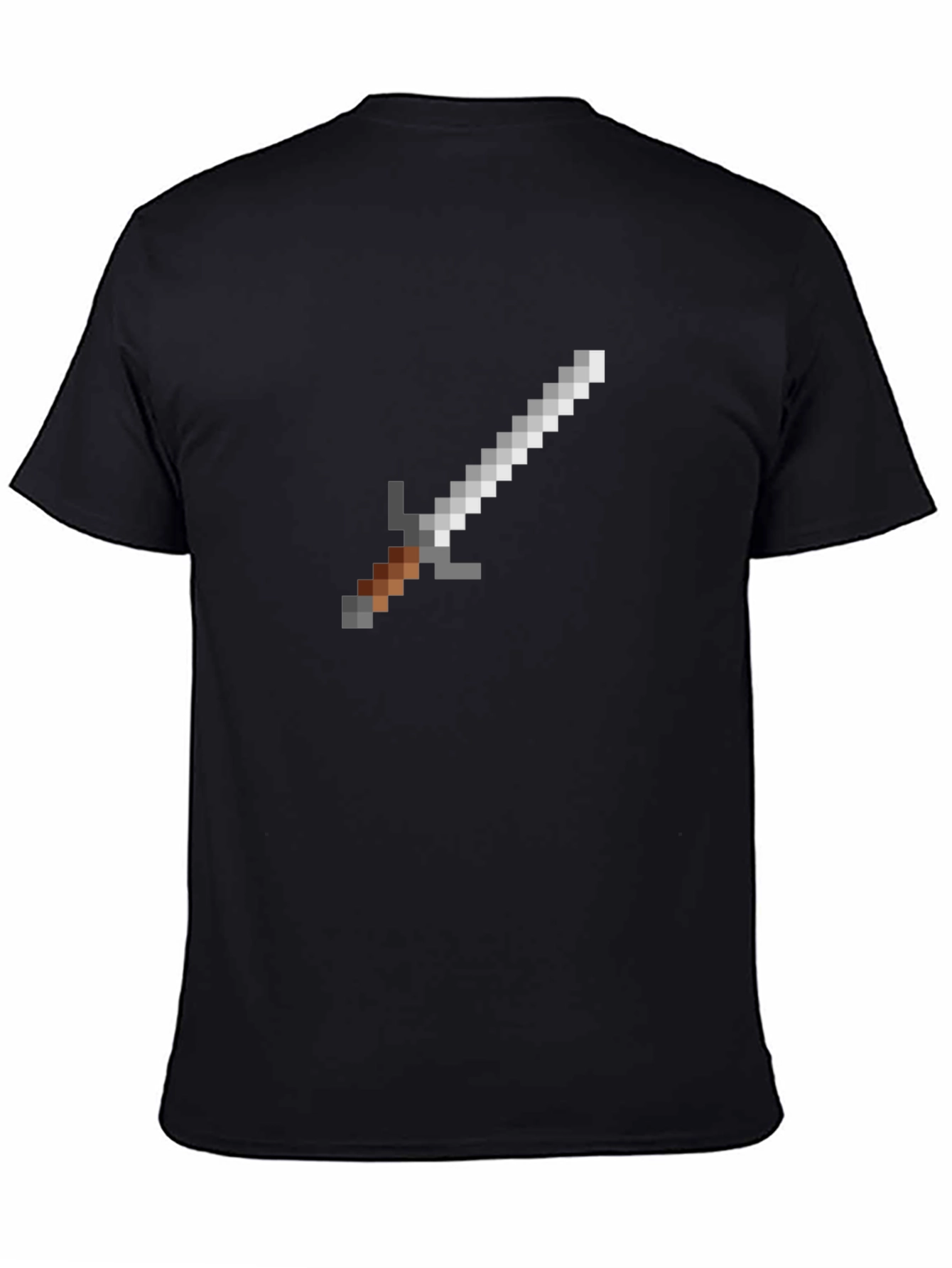 Pixel Sword Graphic T-Shirt - Black