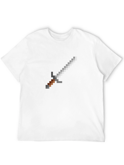 Pixel Sword Graphic T-Shirt - Black