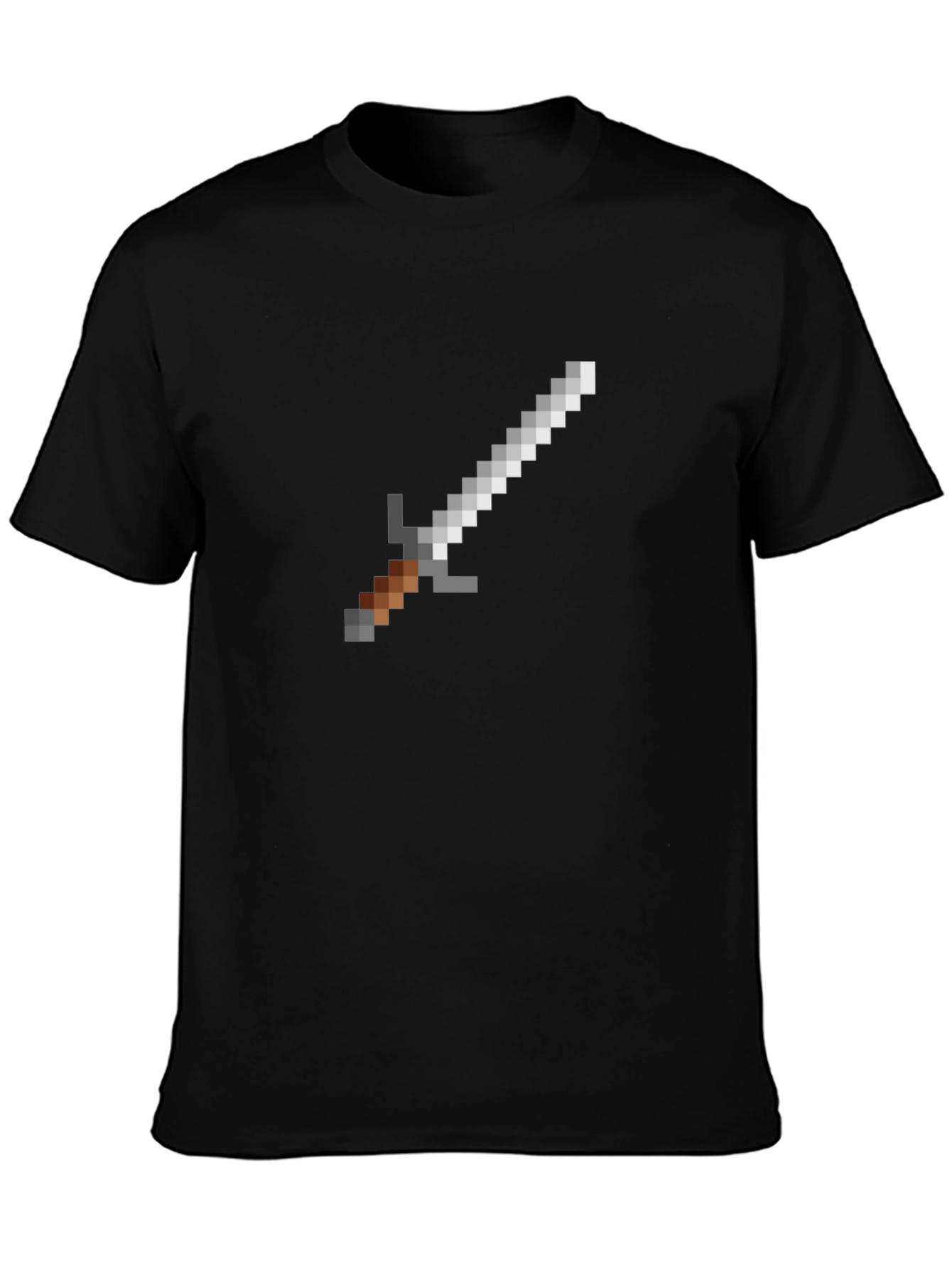Pixel Sword Graphic T-Shirt - Black