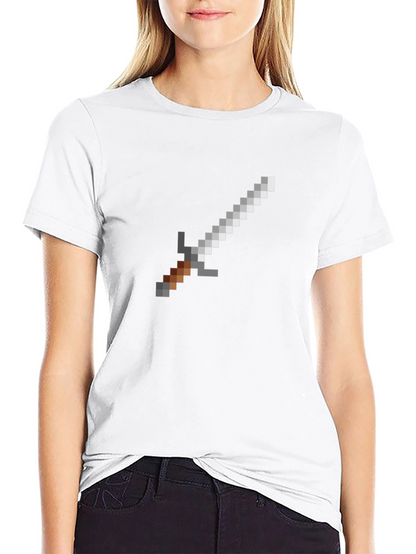 Pixel Sword Graphic T-Shirt - Black