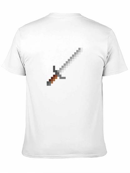 Pixel Sword Graphic T-Shirt - Black