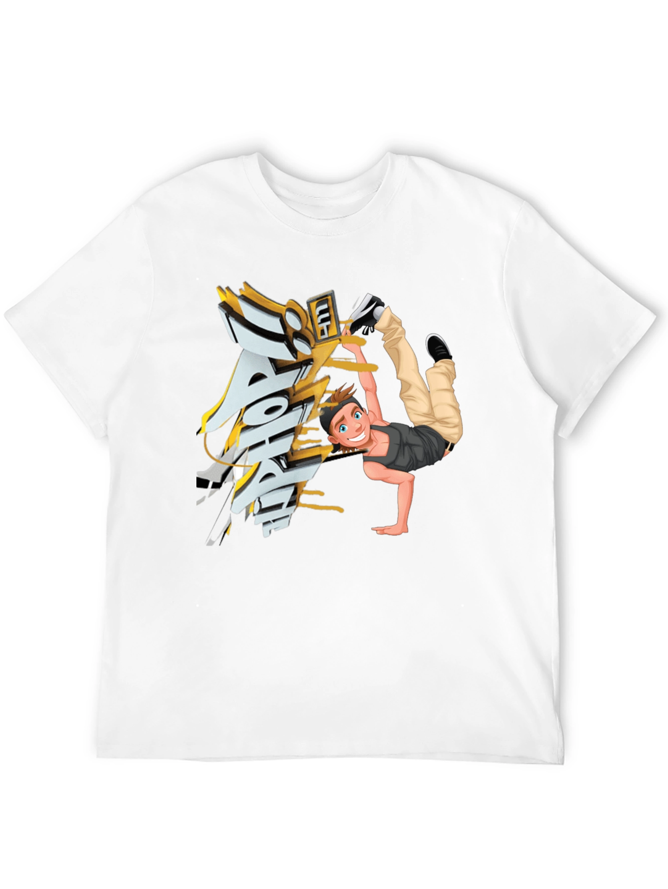 Cool Cartoon Dancer Graphic T-Shirt