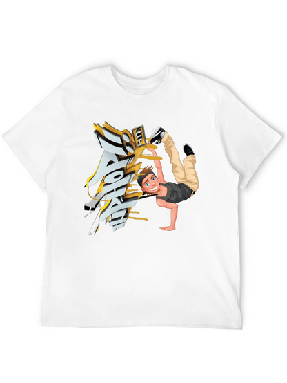Cool Cartoon Dancer Graphic T-Shirt