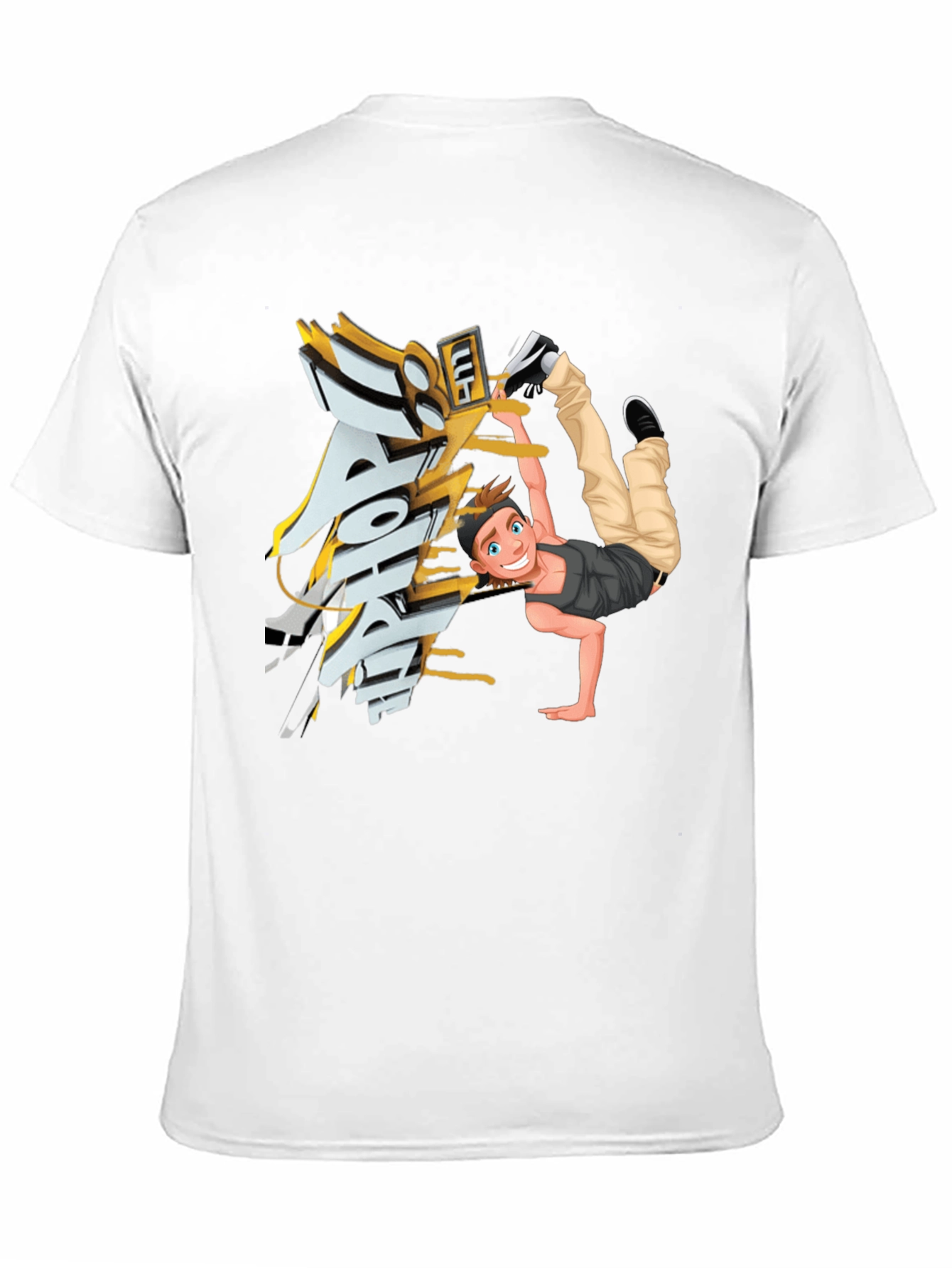 Cool Cartoon Dancer Graphic T-Shirt