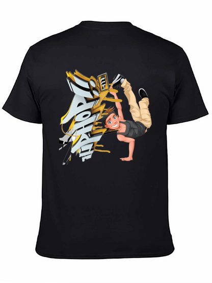 Cool Cartoon Dancer Graphic T-Shirt