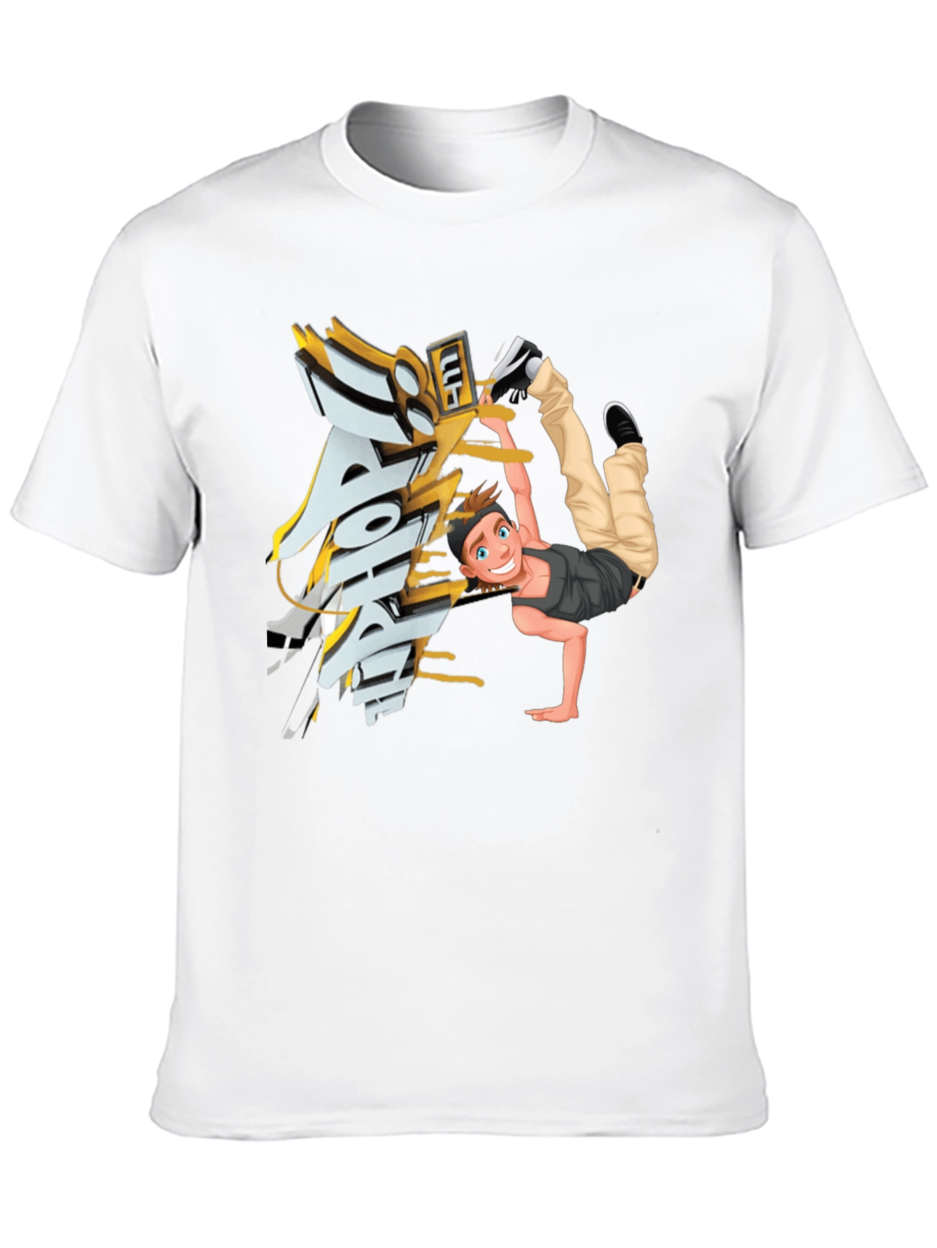 Cool Cartoon Dancer Graphic T-Shirt