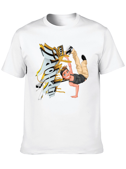 Cool Cartoon Dancer Graphic T-Shirt
