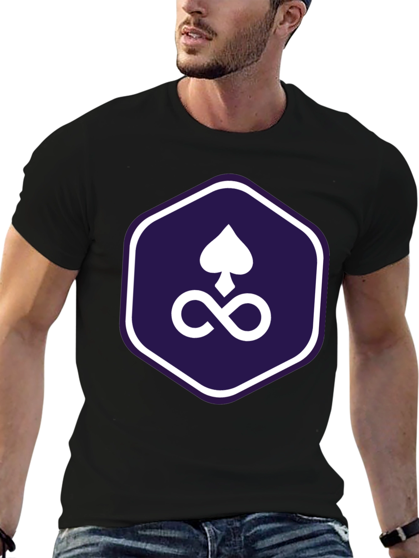 Spades Infinity Symbol Graphic Tee - Mens Black T-Shirt