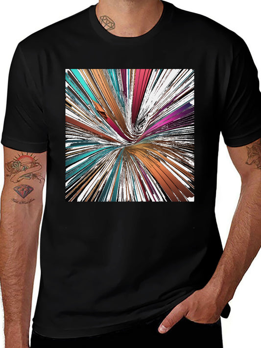 Abstract Swirl Graphic Tee - Modern Art Shirt