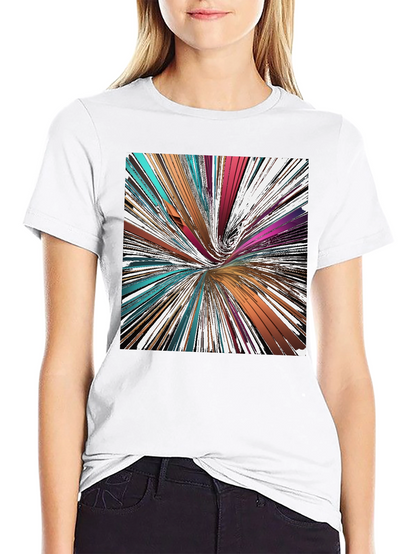 Abstract Swirl Graphic Tee - Modern Art Shirt