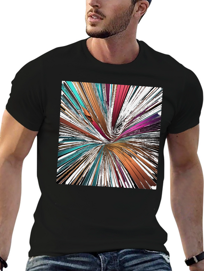 Abstract Swirl Graphic Tee - Modern Art Shirt