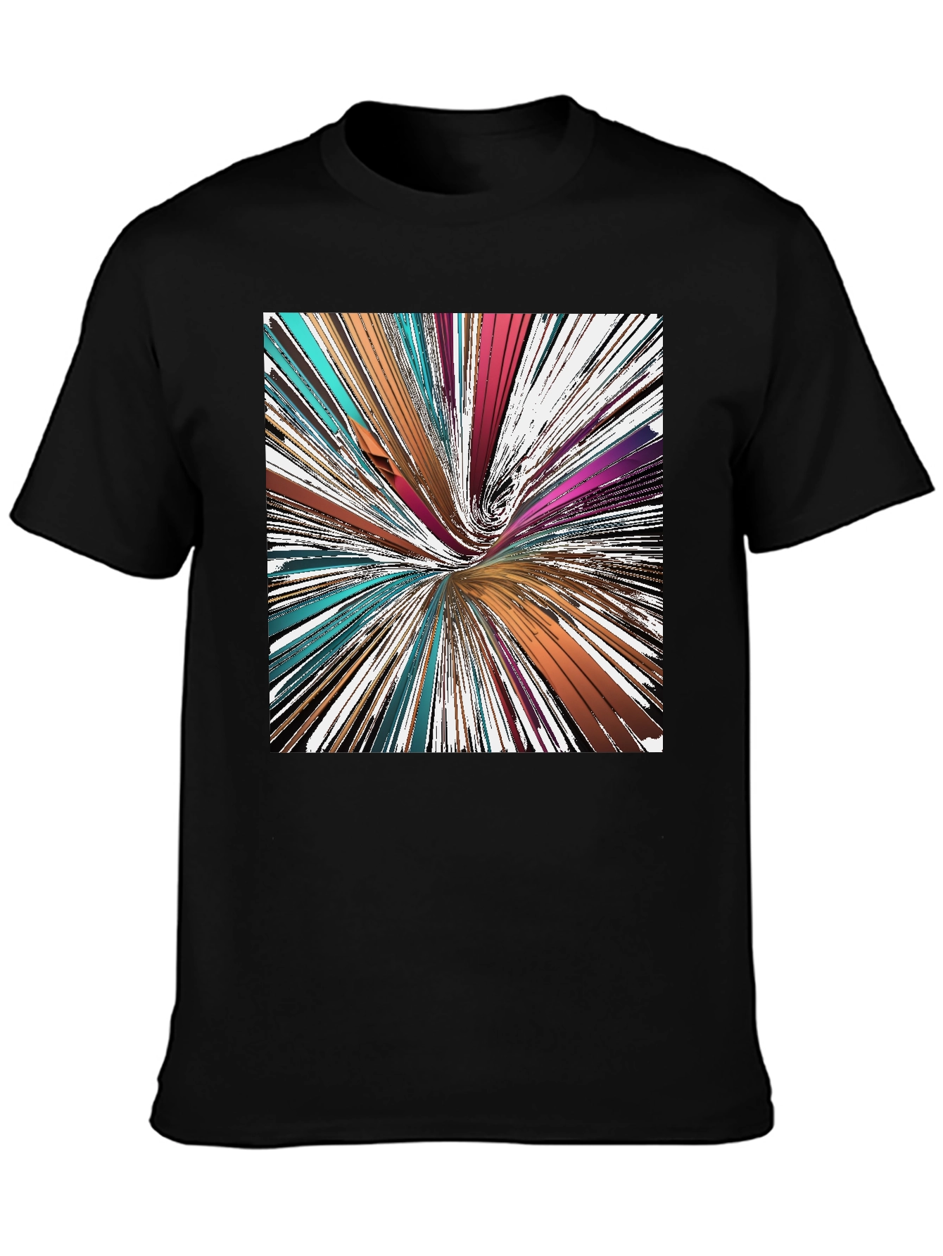 Abstract Swirl Graphic Tee - Modern Art Shirt