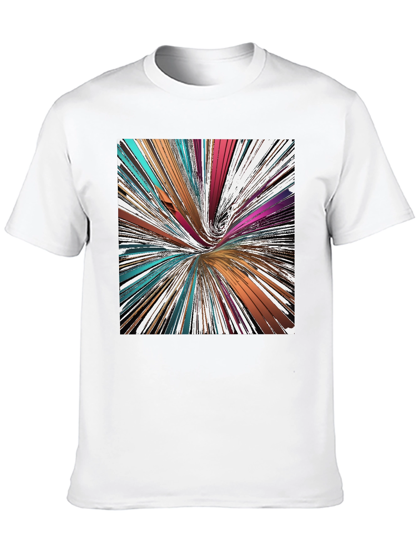 Abstract Swirl Graphic Tee - Modern Art Shirt