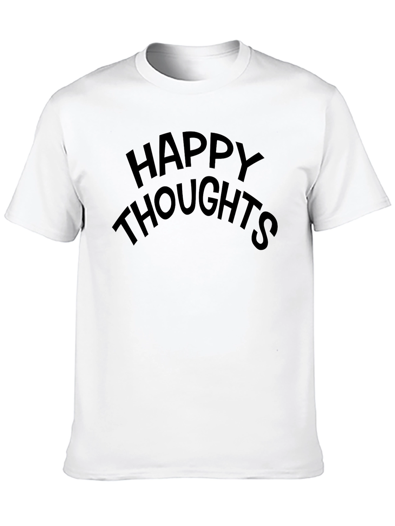 Happy Thoughts Black Crew Neck Tee