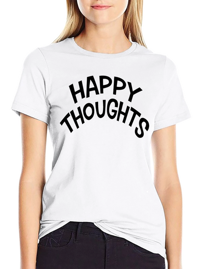 Happy Thoughts Black Crew Neck Tee