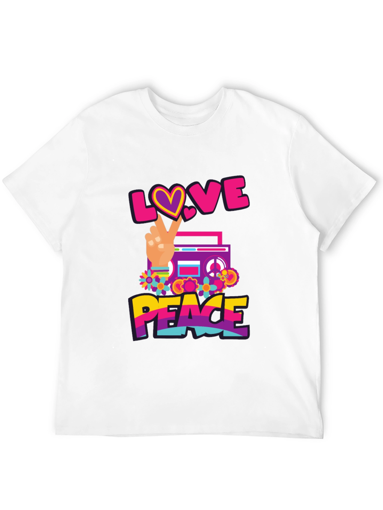 Love and Peace Graphic T-Shirt