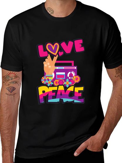Love and Peace Graphic T-Shirt