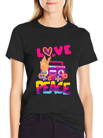 Love and Peace Graphic T-Shirt