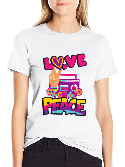 Love and Peace Graphic T-Shirt