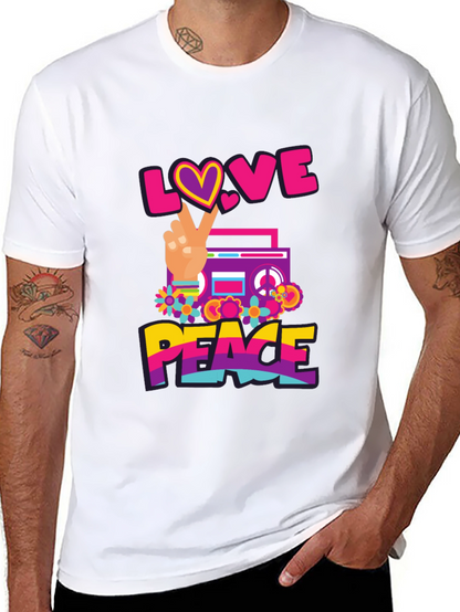 Love and Peace Graphic T-Shirt