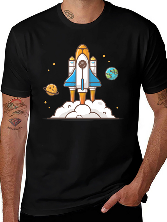 Rocket Launch Graphic Tee - Space Adventure Shirt
