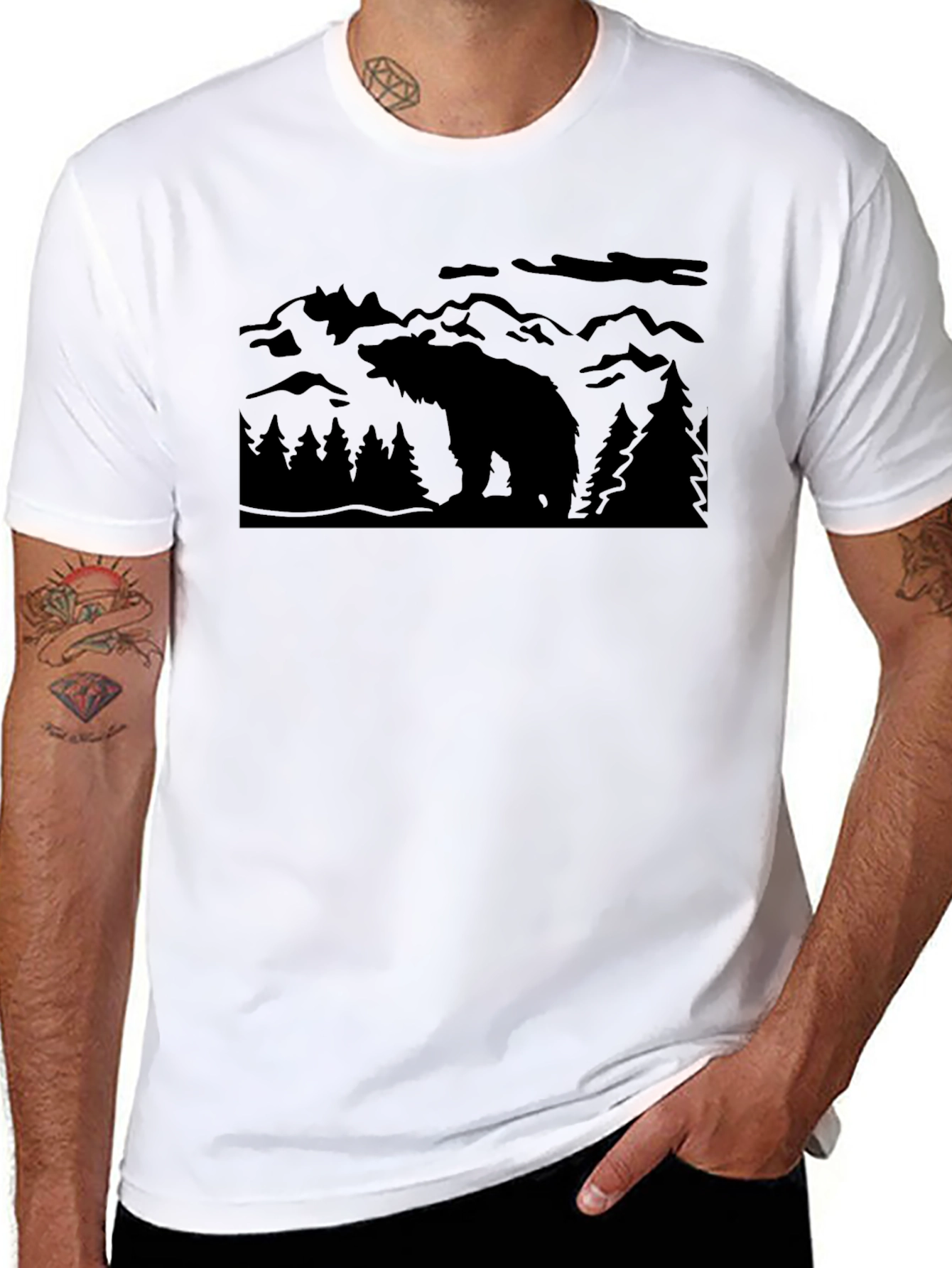 Black Bear Mountain Silhouette T-Shirt