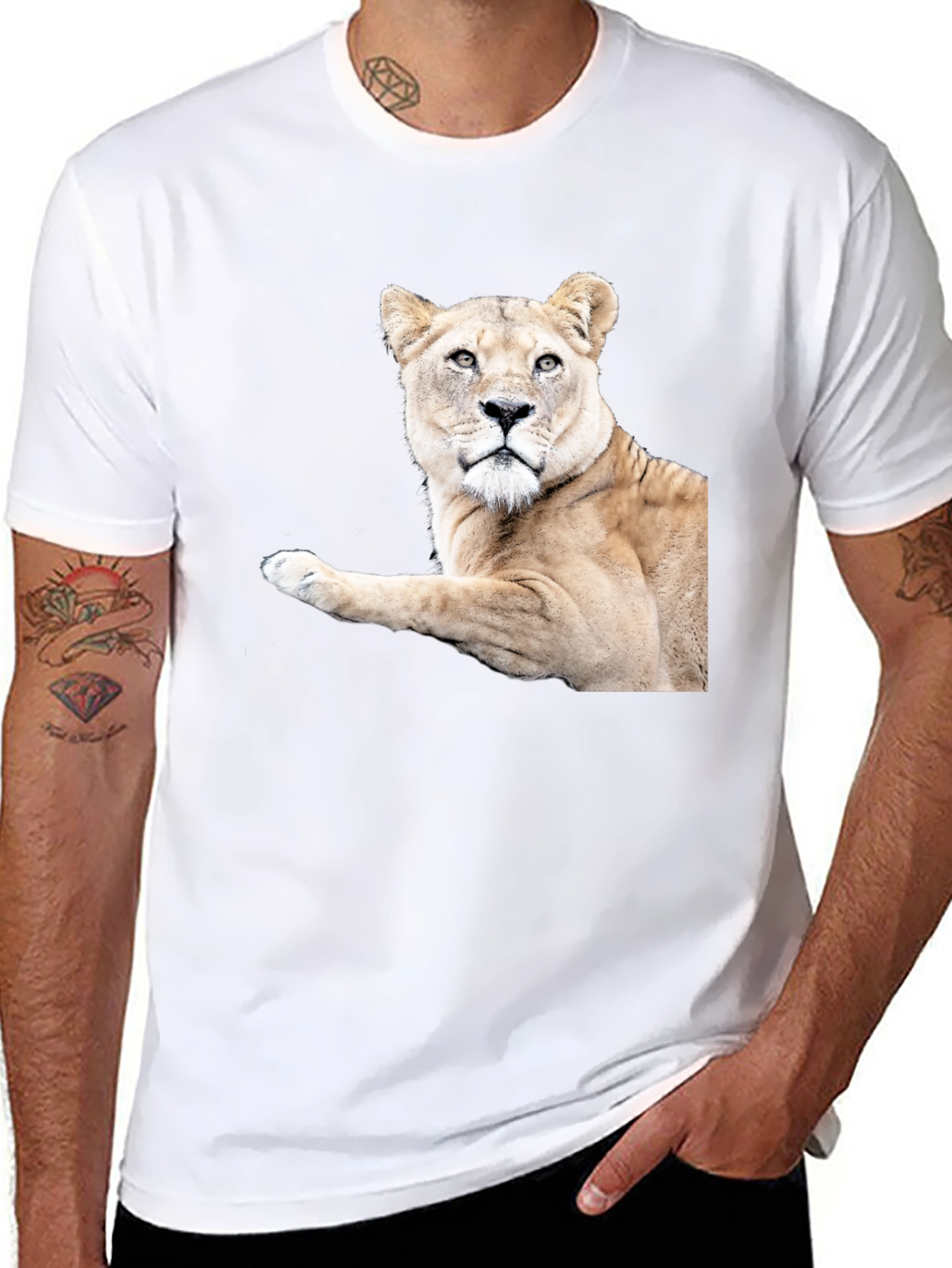 Lioness Graphic Tee - Black Unisex T-Shirt