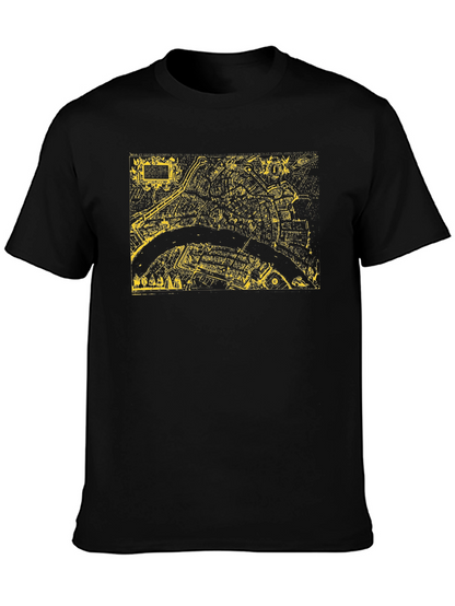 Retro City Map Graphic Tee - Black T-Shirt