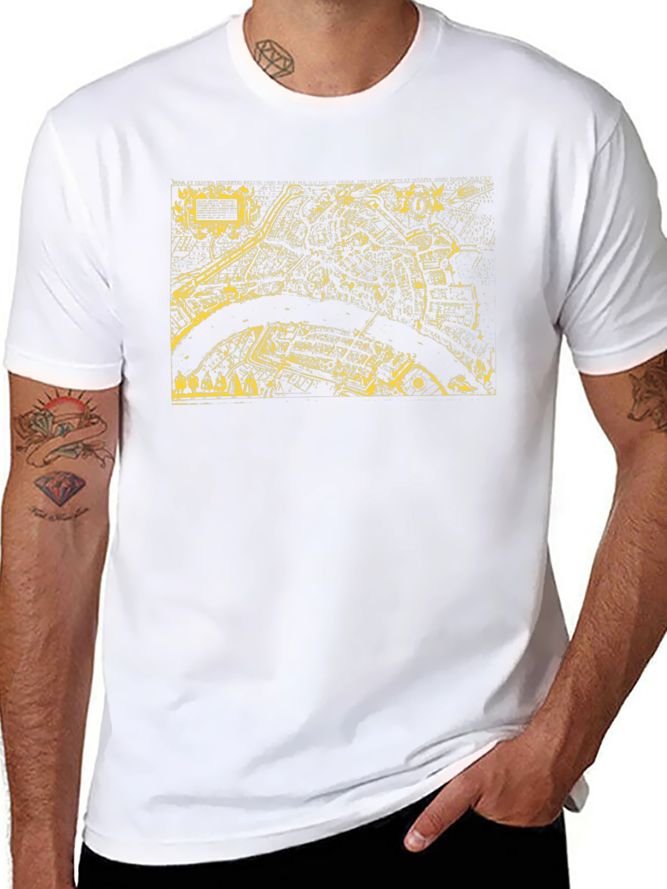 Retro City Map Graphic Tee - Black T-Shirt