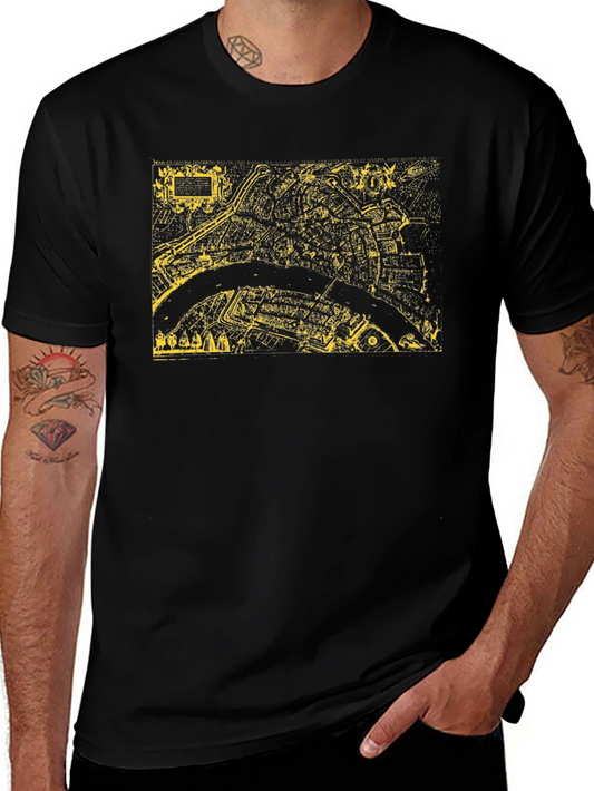 Retro City Map Graphic Tee - Black T-Shirt