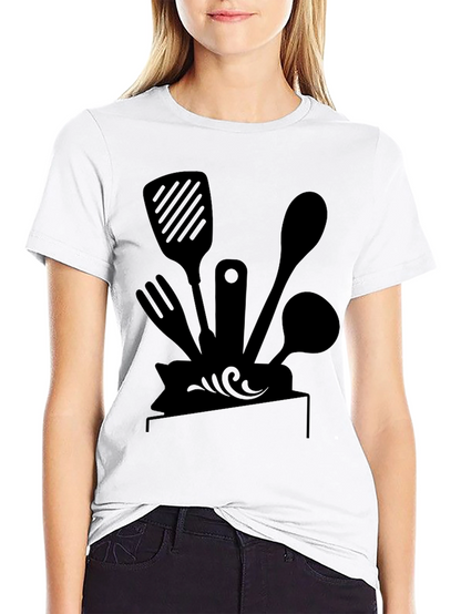 Chefs Kitchen Tool Tee - Black Graphic T-Shirt