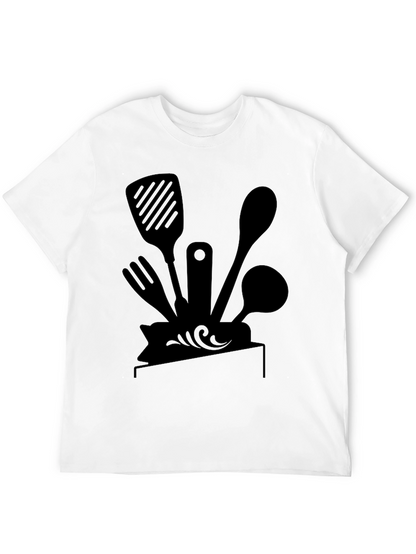 Chefs Kitchen Tool Tee - Black Graphic T-Shirt