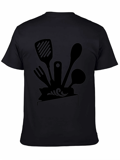 Chefs Kitchen Tool Tee - Black Graphic T-Shirt