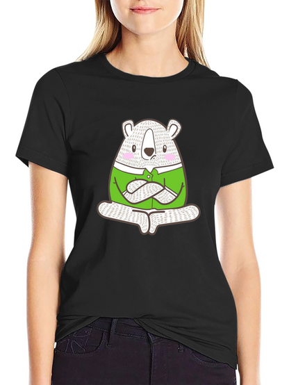 Meditating Bear Graphic Tee - Cool & Casual
