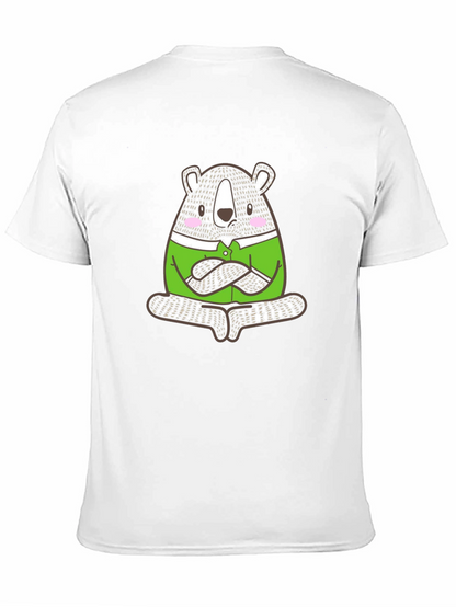 Meditating Bear Graphic Tee - Cool & Casual