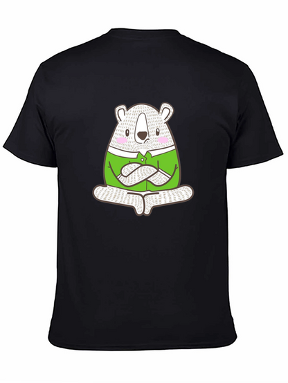 Meditating Bear Graphic Tee - Cool & Casual