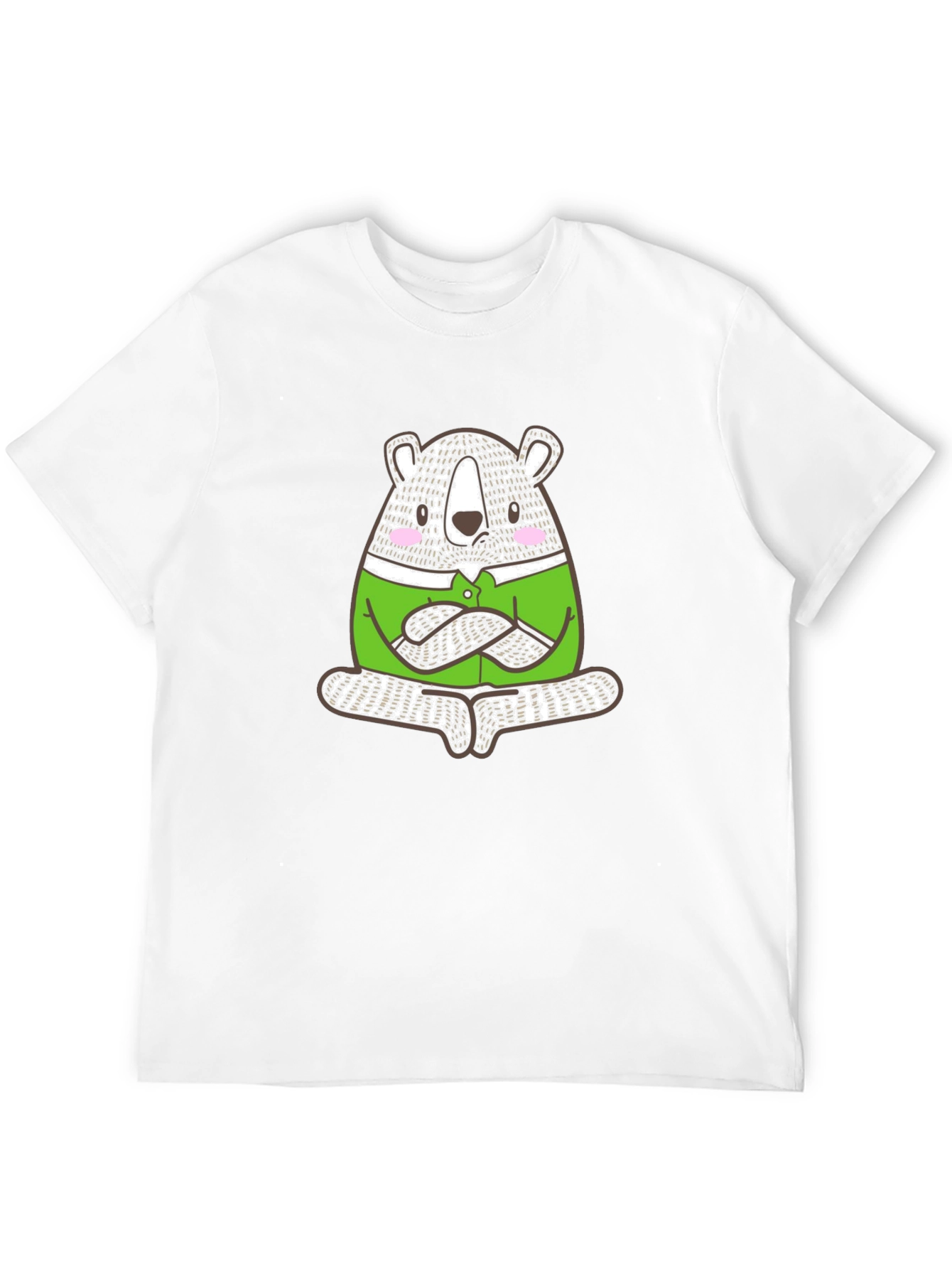 Meditating Bear Graphic Tee - Cool & Casual