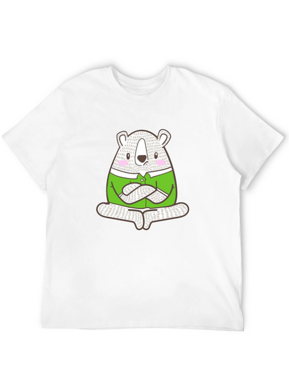 Meditating Bear Graphic Tee - Cool & Casual