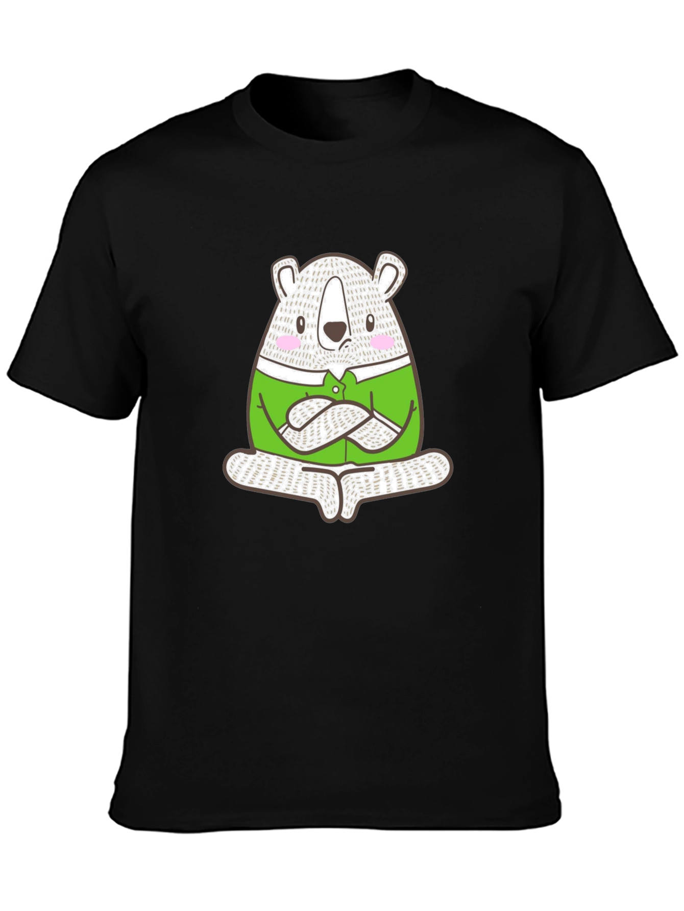 Meditating Bear Graphic Tee - Cool & Casual